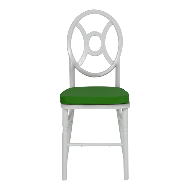 Savannah White Wood Chair with Yellow Cushion The Lounge