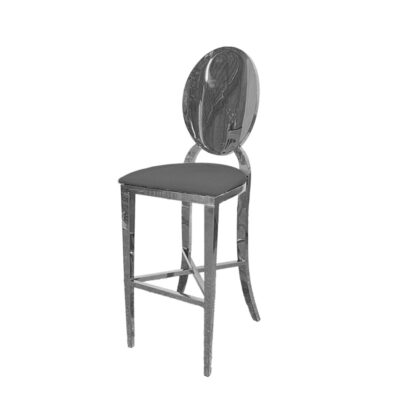 Icon Allure Silver Stool Grey