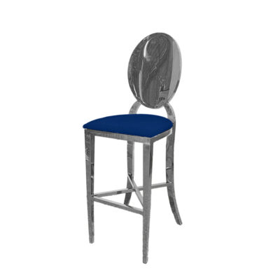 Icon Allure Silver Stool Blue