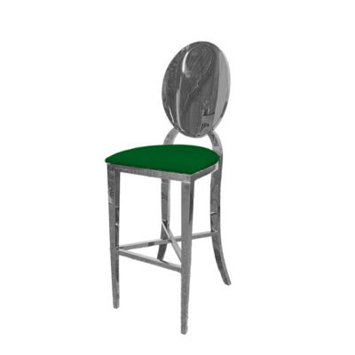 Icon Allure Silver Stool Green