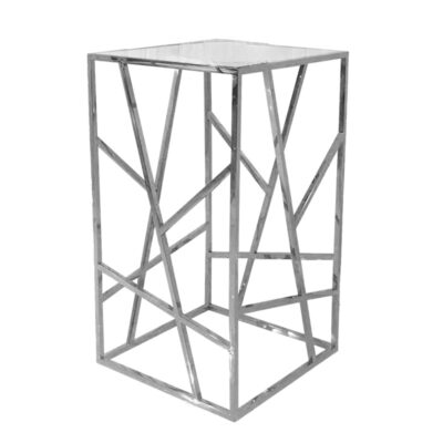 Geo Lux Bistro Table Silver