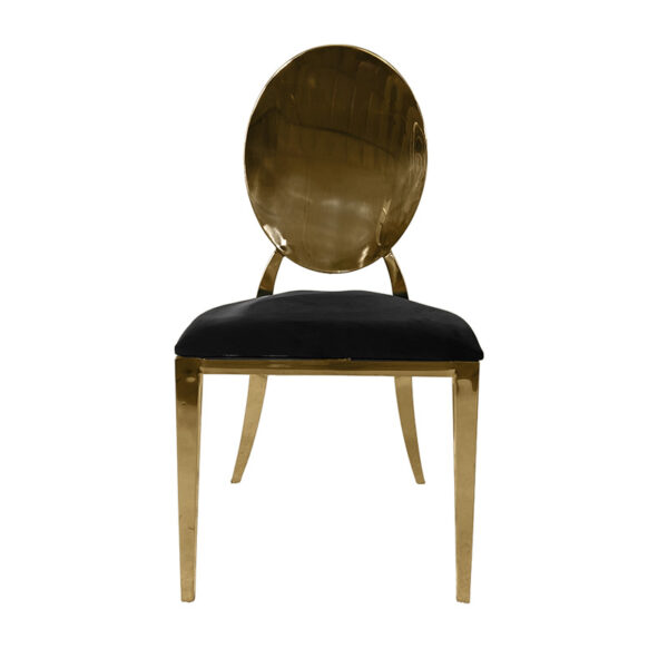 Icon Allure Chair Gold– cushion – black