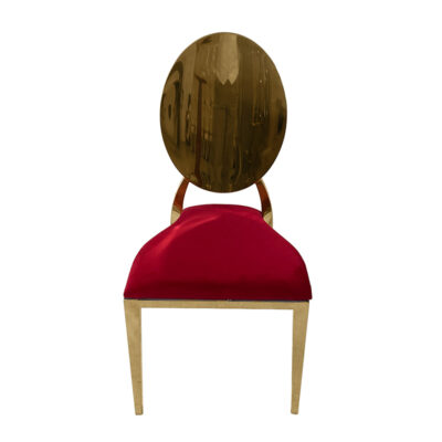Icon Allure Chair Gold– cushion – red