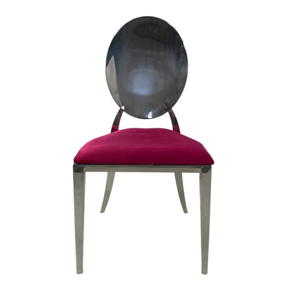 Icon Allure Chair Silver– cushion – fucsia