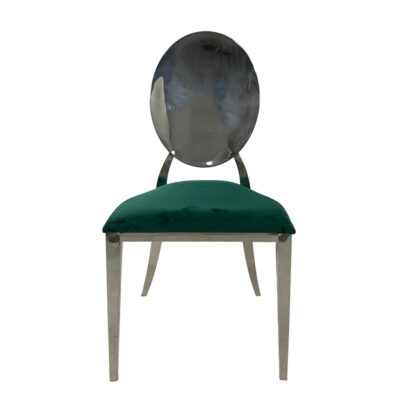 Icon Allure Chair Silver– cushion – green