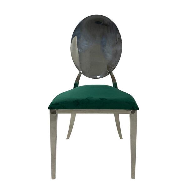 Icon Allure Chair Silver– cushion – green