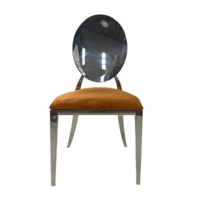 Icon Allure Chair Silver– cushion – orange