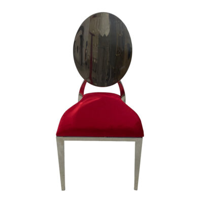 Icon Allure Chair Silver– cushion – red