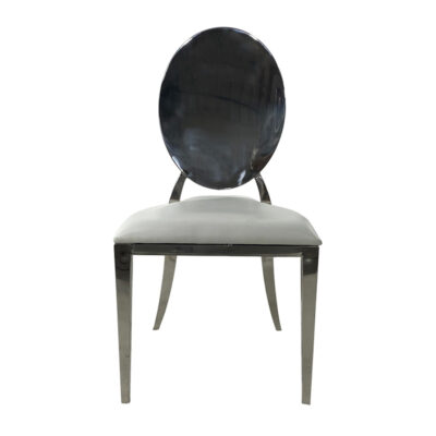 Icon Allure Chair Silver– cushion – white