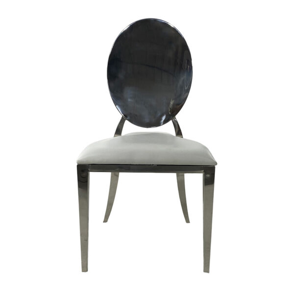Icon Allure Chair Silver– cushion – white
